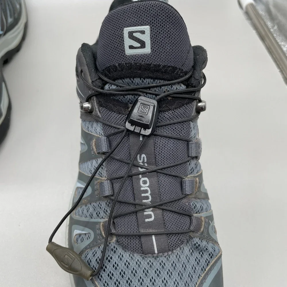 Salomon X Ultra 3 Hiking Shoes Womens 6 Grey Black Trail Running Low Top